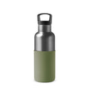 Titanium grey-Army Green 16 Oz, HYDY - Water bottles, 18/8 (304) Stainless Steel, BPA Free, Reusable