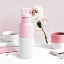 Rose Pink-Snow 16 Oz, HYDY - Water bottles, 18/8 (304) Stainless Steel, BPA Free, Reusable