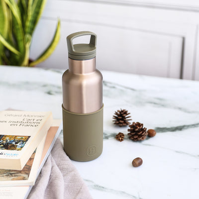 Metallic Fir-Army Green 16 Oz - HYDY® Reusable Water Bottles With Infuser
