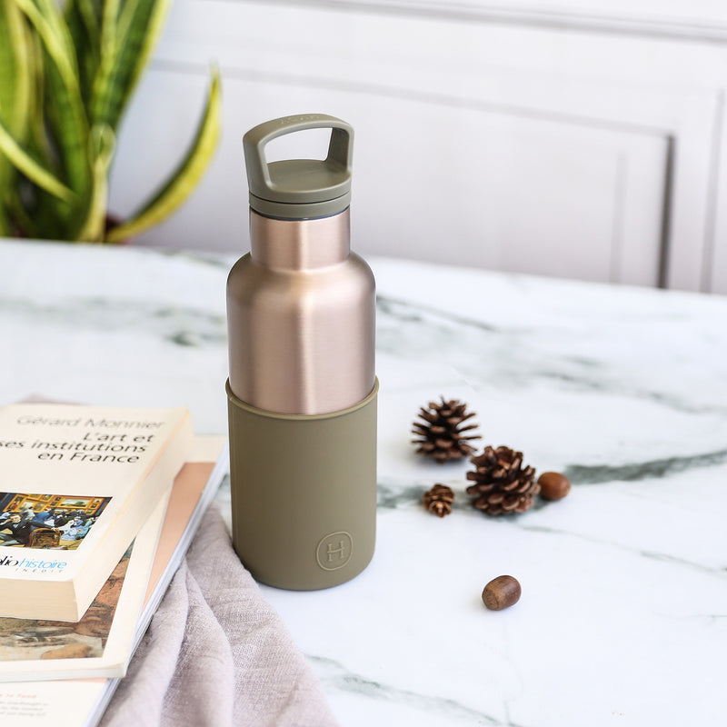 Metallic Fir-Army Green 16 Oz - HYDY® Reusable Water Bottles With Infuser