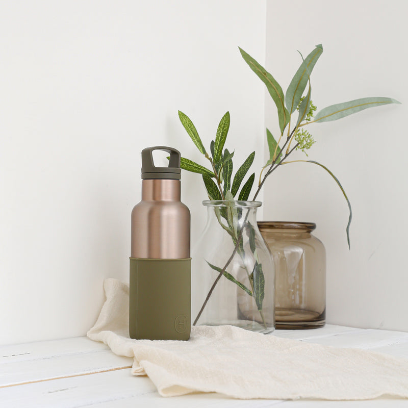Metallic Fir-Army Green 16 Oz - HYDY® Reusable Water Bottles With Infuser