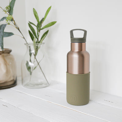 Metallic Fir-Army Green 16 Oz - HYDY® Reusable Water Bottles With Infuser