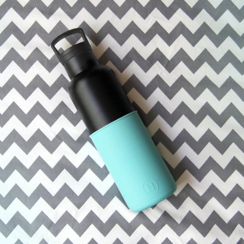 Black-Arctic Blue 20 Oz, HYDY - Water bottles, 18/8 (304) Stainless Steel, BPA Free, Reusable