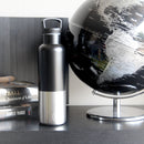 Black-Stainless natural silver 20 Oz, HYDY - Water bottles, 18/8 (304) Stainless Steel, BPA Free, Reusable