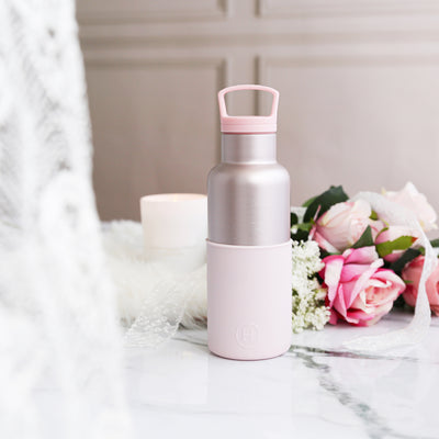 Pearl Pink-Cherry Blossoms 16 Oz - HYDY® Reusable Water Bottles With Infuser