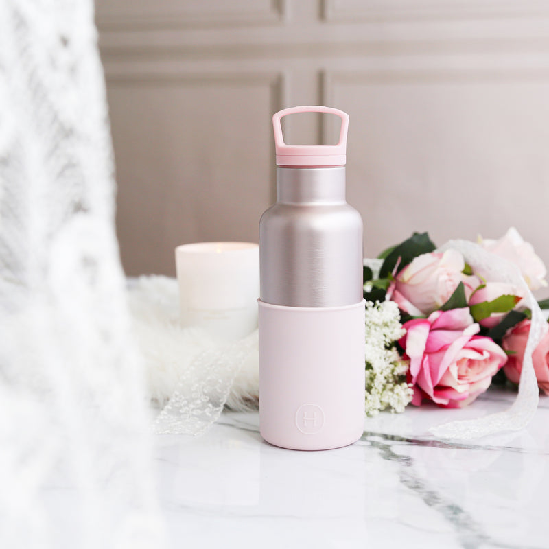 Pearl Pink-Cherry Blossoms 16 Oz - HYDY® Reusable Water Bottles With Infuser