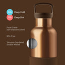 Bronze Gold-Mocha 20 Oz, HYDY - Water bottles, 18/8 (304) Stainless Steel, BPA Free, Reusable