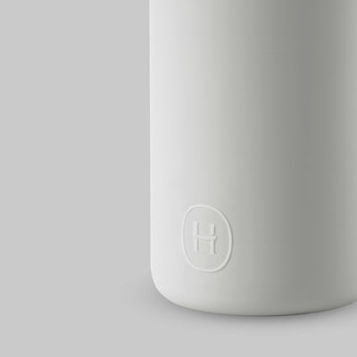 White-Cloudy Grey 20 Oz, HYDY - Water bottles, 18/8 (304) Stainless Steel, BPA Free, Reusable