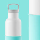 White-Arctic blue 20 Oz, HYDY - Water bottles, 18/8 (304) Stainless Steel, BPA Free, Reusable