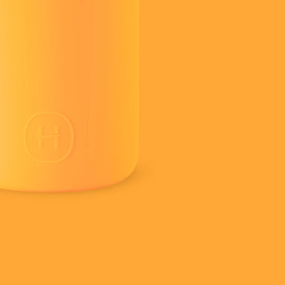 White-Pumpkin Orange 20 Oz, HYDY - Water bottles, 18/8 (304) Stainless Steel, BPA Free, Reusable