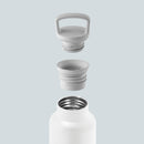 White-Stainless natural silver 20 Oz, HYDY - Water bottles, 18/8 (304) Stainless Steel, BPA Free, Reusable