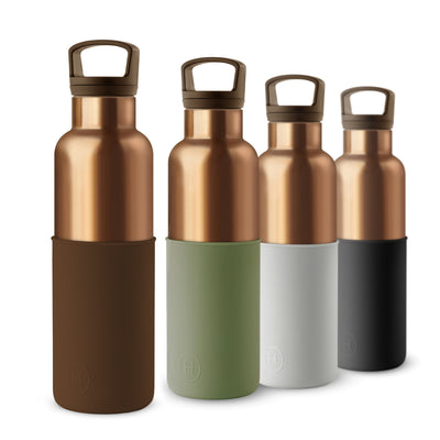 Bronze Gold-Mocha 20 Oz, HYDY - Water bottles, 18/8 (304) Stainless Steel, BPA Free, Reusable